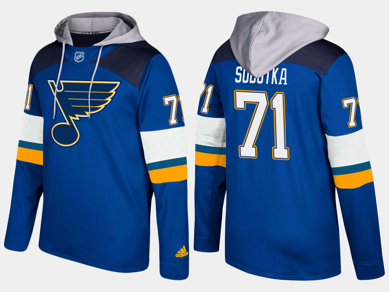 Men NHL St.Louis blues 71 vladimir sobotka blue hoodie